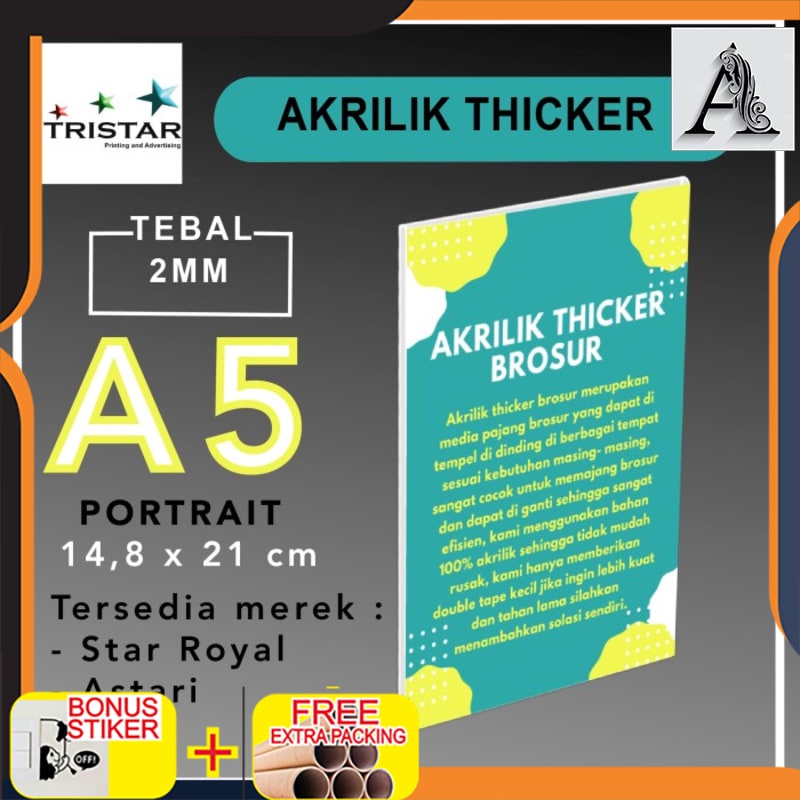 

Promo Akrilik Thicker frame dinding A5 tempel