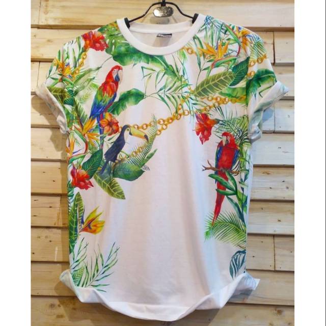Baju Kaos Printing 3D Bangkok Thailand Bird Burung Fullprint Full Print Spoon Import Impor Distro