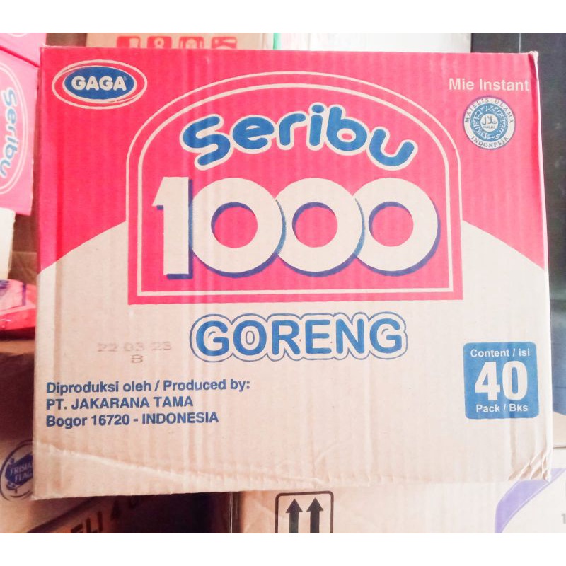 

MIE GAGA 1000 GORENG/SOTO 1DUS 40 bks