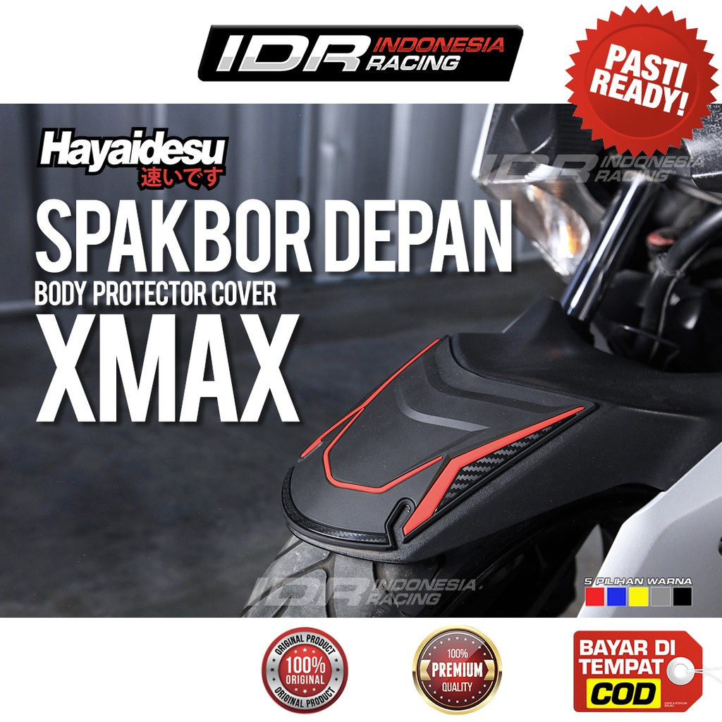 Hayaidesu XMAX Front Fender Cover Body Protector Spakbor Depan Karet Pelindung Aksesoris