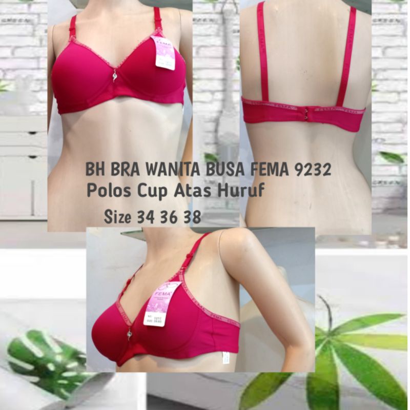 BH WANITA FEMA  BRA POLOS CUP A KAIT 2 MYTIF HURUF