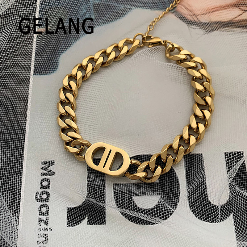 Fashion Korean Kalung 18K Emas Asli Titanium Anti Karat Kalung Hadiah Liburan Terbaik 327S1#