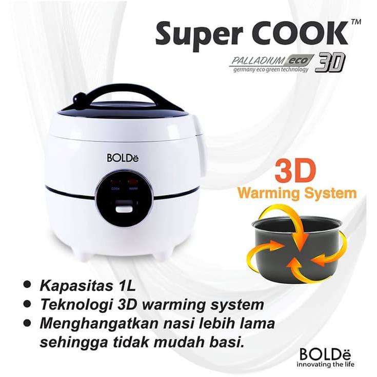 Rice Cooker Super Cook 3D Palladium ECO Bolde