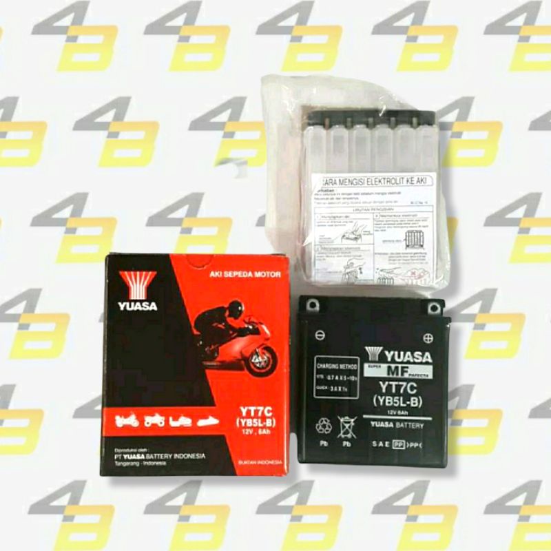 AKI MOTOR KERING YUASA YT7C/GM5Z MIO SPORTY,SUPRA,VEGA,MX,JUPITER,F1