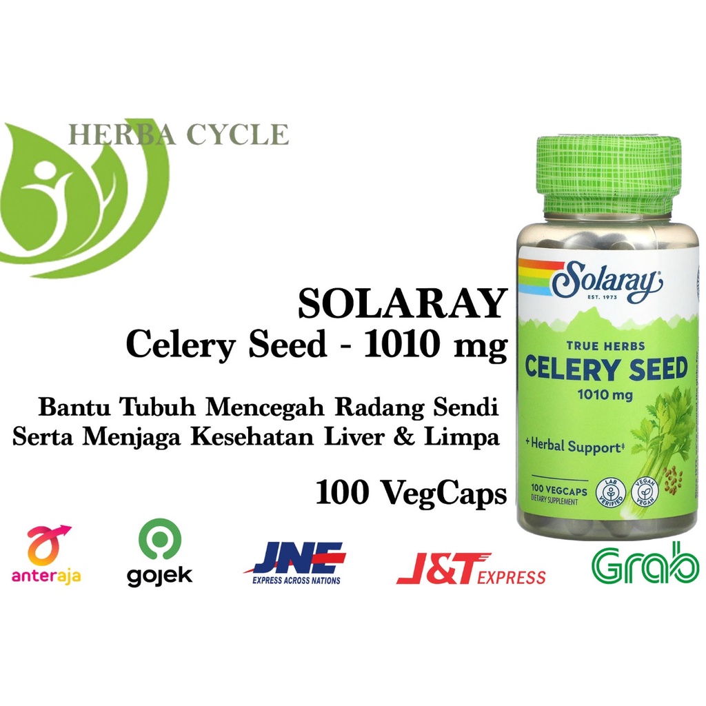 Solaray Celery Seed 505 mg 100 Veg Caps ORI USA