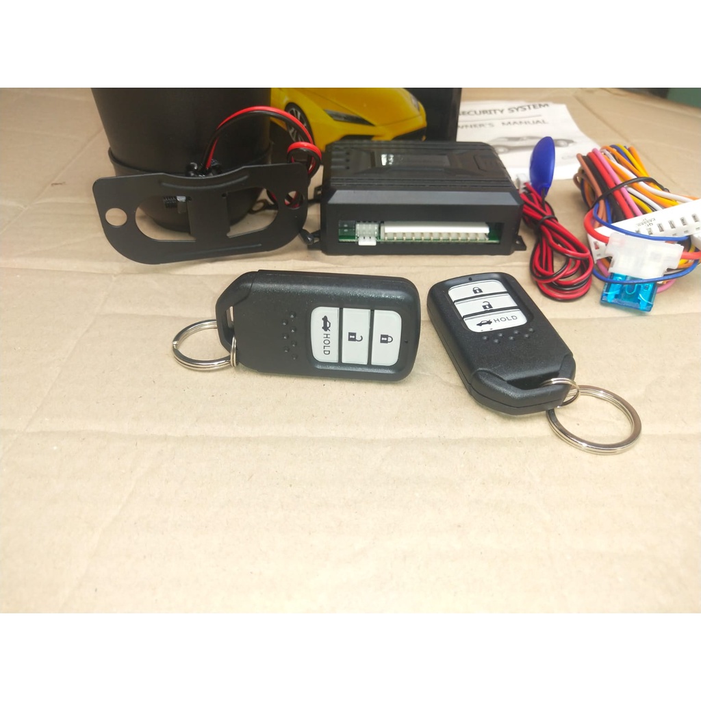 Alarm Mobil Premium KDF100 CRV TURBO Universal / KDF 77 KUNCI FORTUNER / Alarm Mobil Premium KDF-100 Remote Kunci CRV TURBO Car Alarm 1set