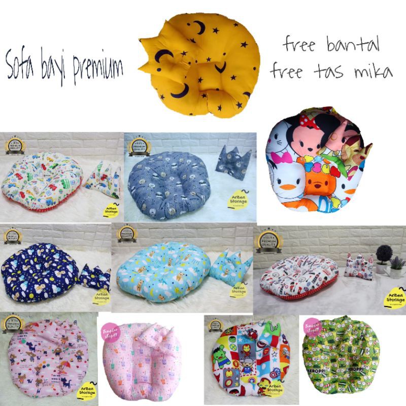 Sofa bayi/ baby launcher free bantal peyang mahkota bb kuning