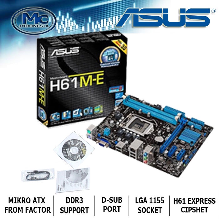 MAINBOARD MOBO MOTHERBOARD LGA 1155 H61 ONBOARD