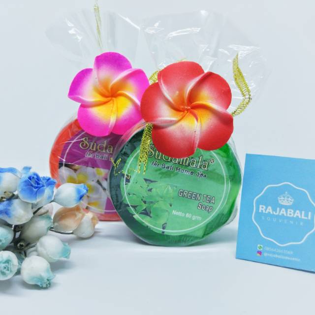 Souvenir Sabun Bali Free Thanks Card