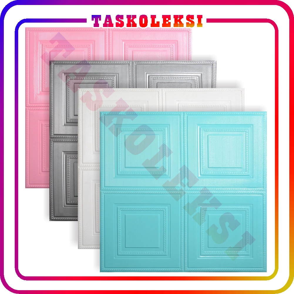 ☛TK☚ Wallfoam Wallpaper Sticker Foam Dinding 3D Motif Kotak Baru Premium High Quality MURAHHH R781