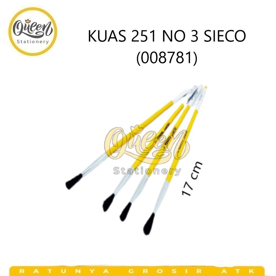 

1 PCS KUAS LUKIS / KUAS MURAH / KUAS MELUKIS / KUAS 251 NO 3 SIECO (008781)
