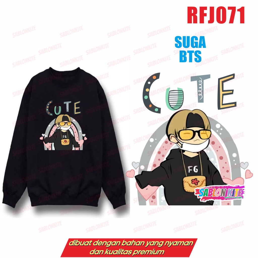 MURAH!!! SWEATER HOODIE KPOP SUGA CUTE RFJ071 UNISEX