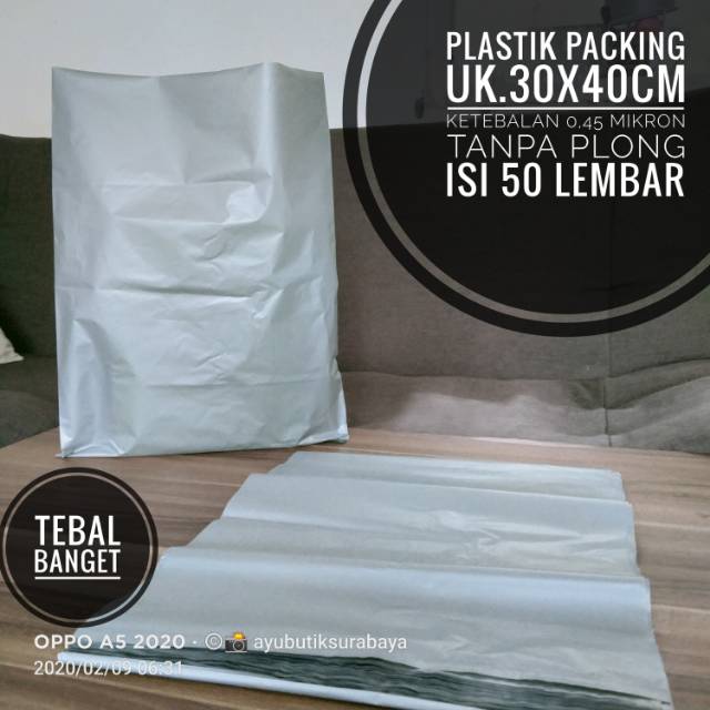 Plastik packing tebal UK.30x40cm 0,45 mikron
