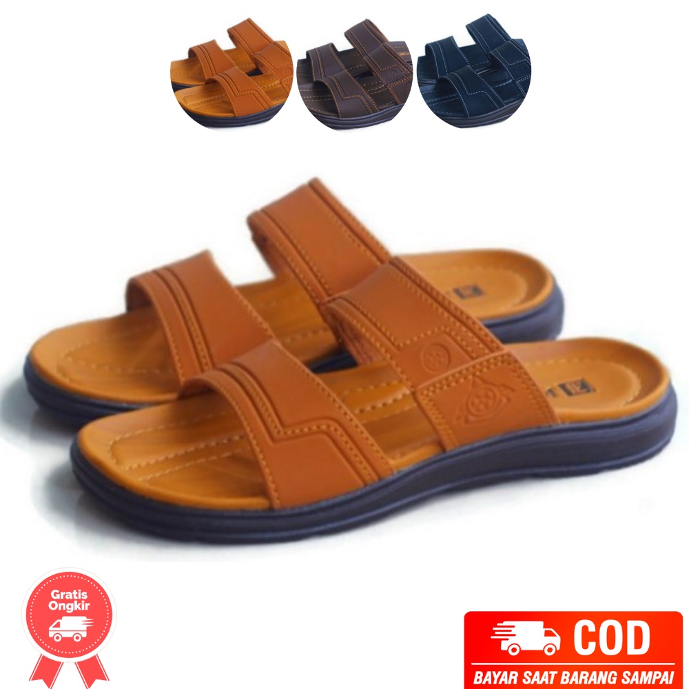 Sandal Pria Kekinian Sendal Fashion Kondangan Cowok Sndal Santai Pria Terbaru Sandal original joemen