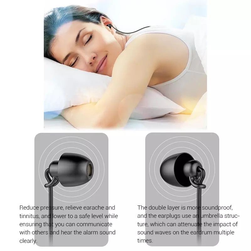 Sleep Earphone Headset Handsfree  Hifi Wired Mega Bass Stereo Soft Silicone Wear Comfortable With Audio Jack 3.5mm Plug In-ear Earphones