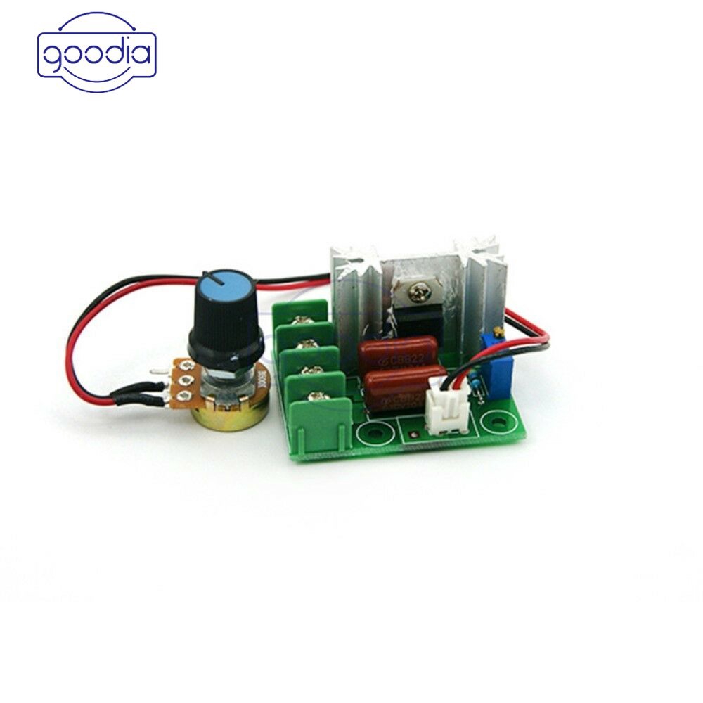 Saklar Regulator Kontrol Kecepatan Motor Potensiometer Tegangan Scr 2000w 50-220v