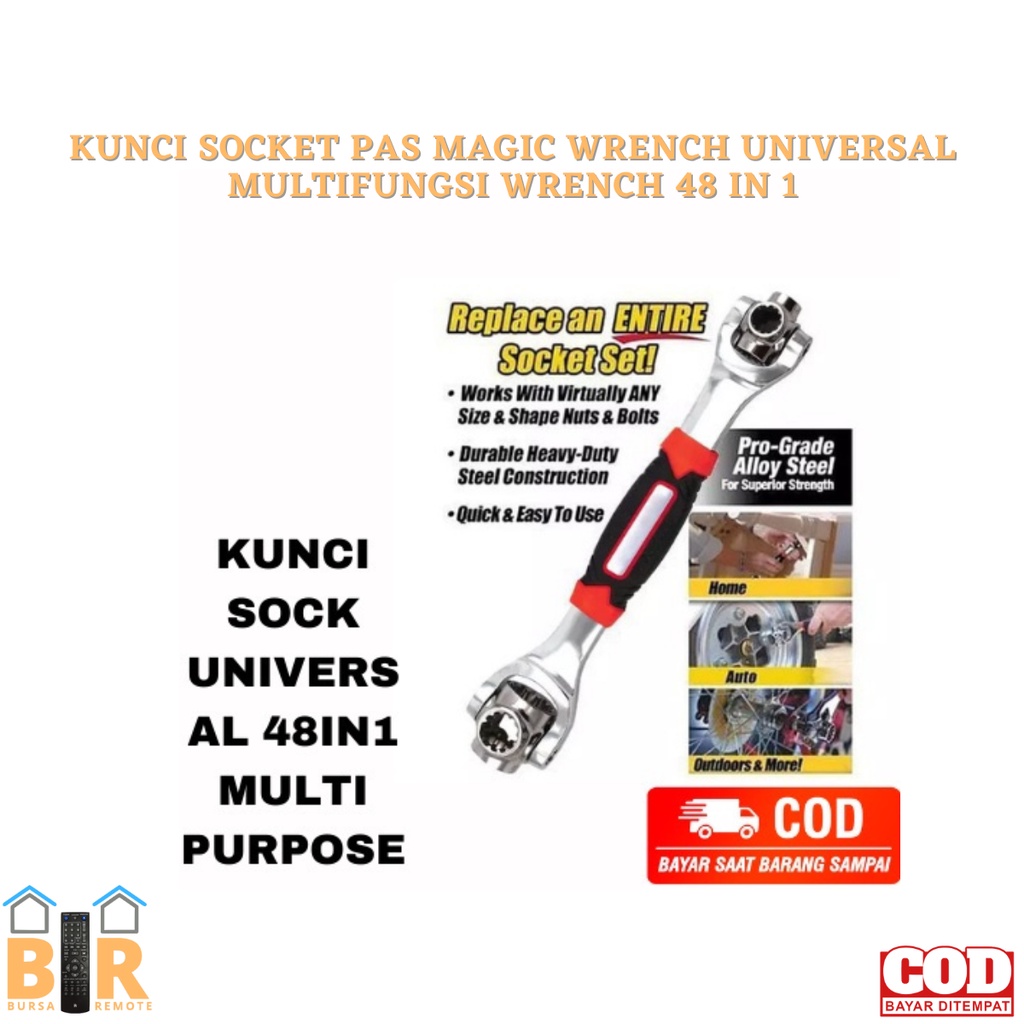 Kunci Socket Pas Magic Wrench UNIVERSAL MULTIFUNGSI WRENCH 48in1