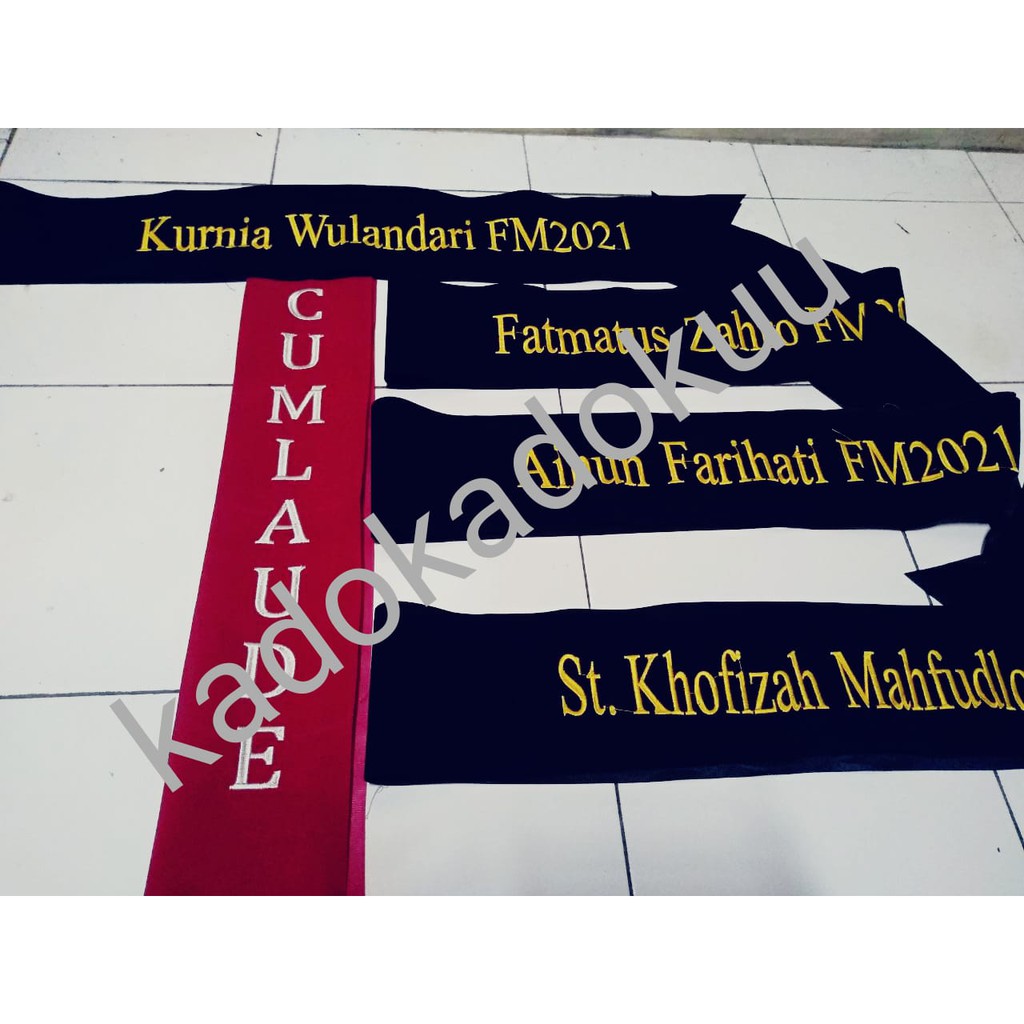 (1 HARI JADI)Selempang Wisuda Bludru POLOS / Selempang Wisuda Murah POLOS