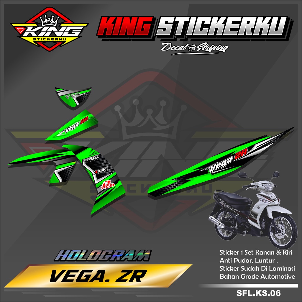 Stiker Variasi Vega ZR - Stiker Striping Standar Vega ZR Motif Racing KS.06