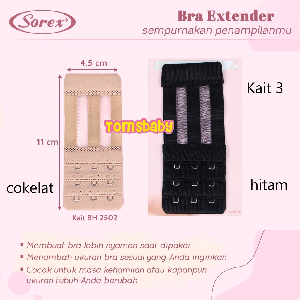 SOREX 1pcs Tali Sambungan Bra Kait 3