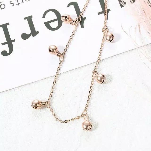 Gelang Kaki Wanita Kerincing Titanium Korea Trend Masa Kini Cocok Hadiah GCK049