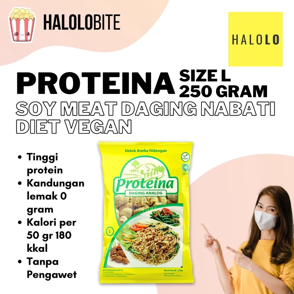 

PROTEINA Daging Nabati Soy Meat Daging Kedelai Cincang Vegan 250 Gram