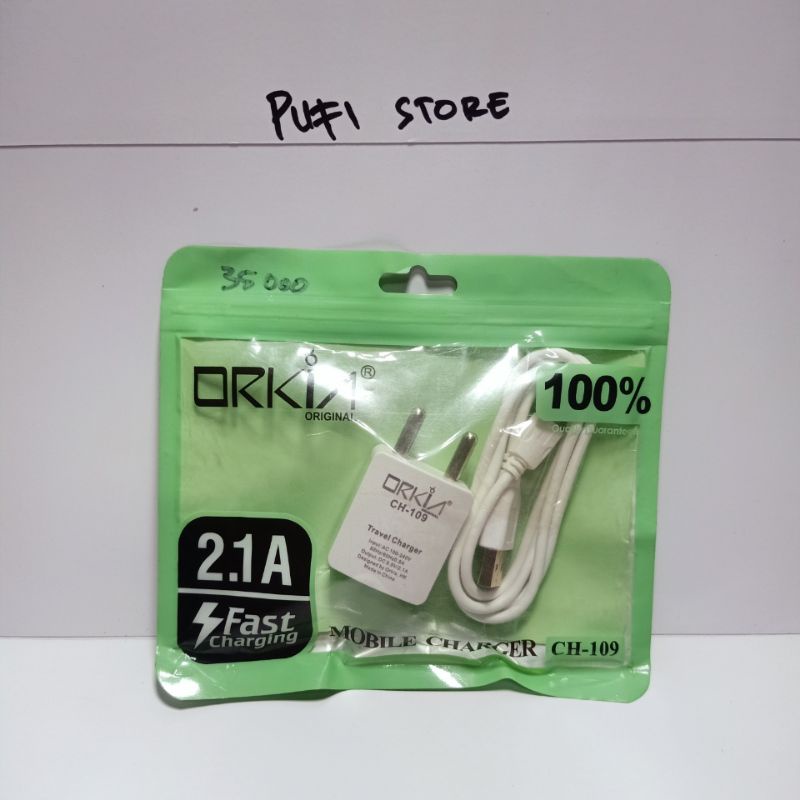 OBRAL CHARGER CAS ORKIA ORIGINAL 100% 2.1A FAST CHARGING