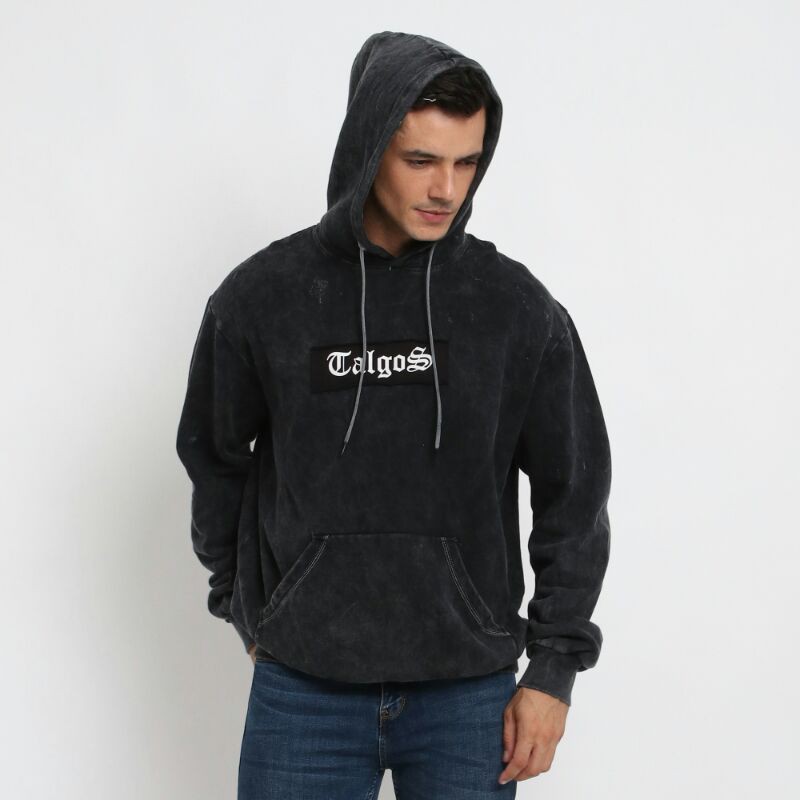 TALGOS HOODIE BLACK WASHING
