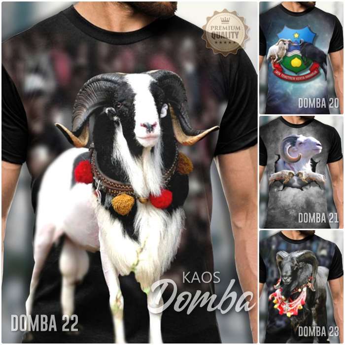 Kaos DOMBA Garut Baju Gambar Domba Adu Tshirt Distro Kaos Domba Budaya Sunda Dewasa Anak Keren Bahan