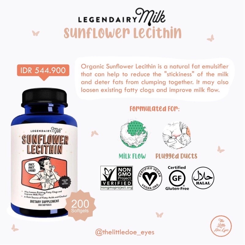 [READY] LegenDairy Trial (satuan) Milk Sunflower Lecithin , Pump Princess