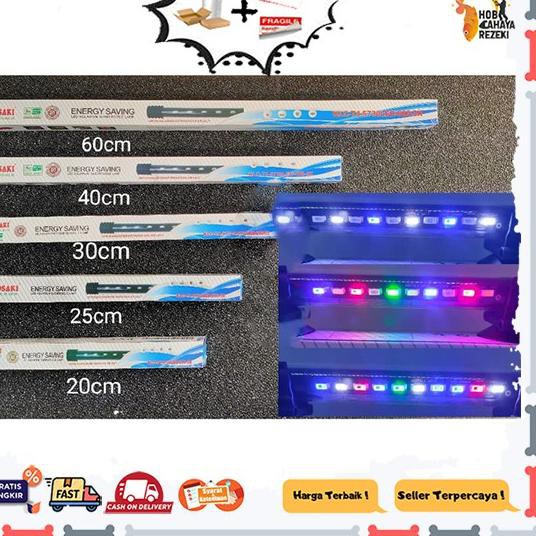 GJQ ✔ LAMPU LED AQUARIUM CELUP 3X GANTI WARNA  dan BAGUS UKURAN-20-60 CM GJQ ❤️