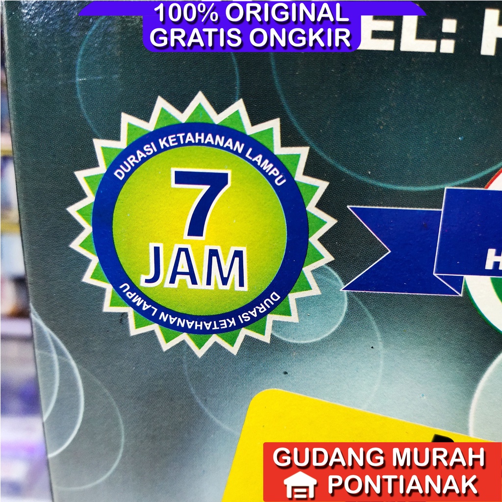 Emergency CMOS HK 6 LED 2 Neon Lampu Darurat Asli Tahan Lama dan Awet 6LED