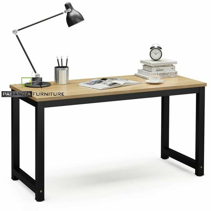 Paramita Meja Kantor Meja Belajar Minimalis Modern Meja Kantor Belajar Kaki Besi Top Kayu