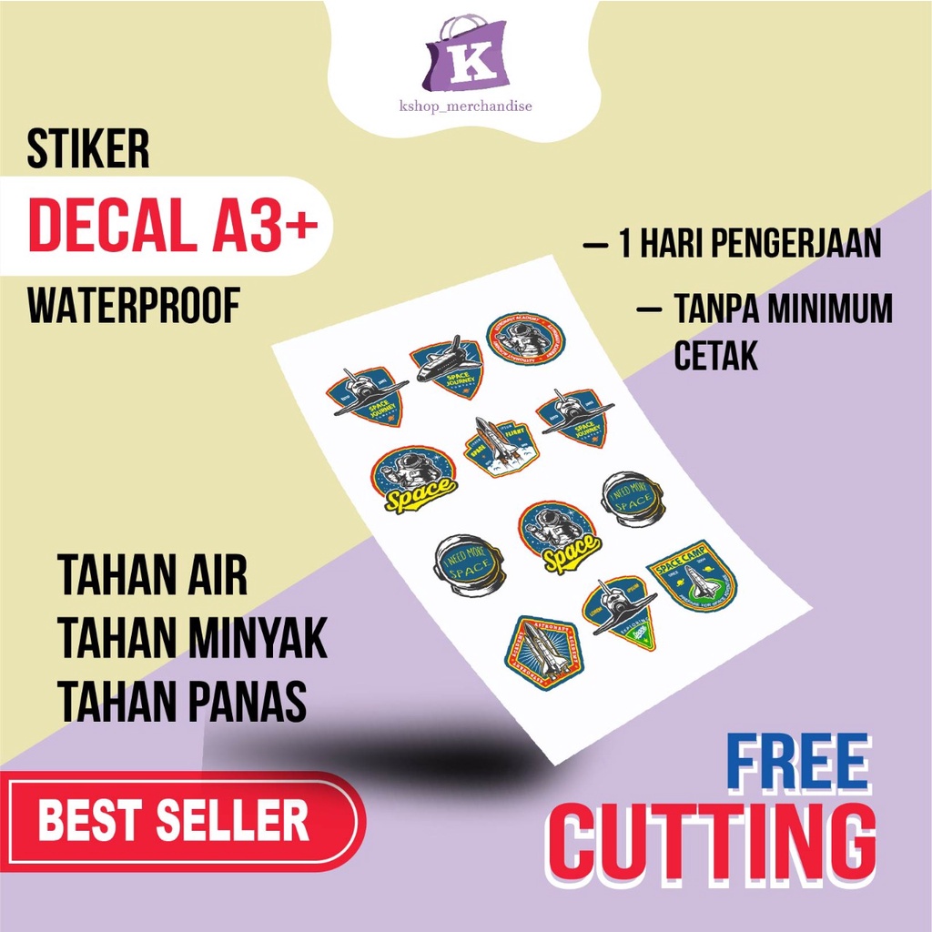 

STIKER DECAL A3+ BULAT OVAL