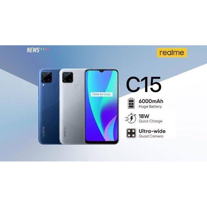 realme c15 3/64 garansi resmi