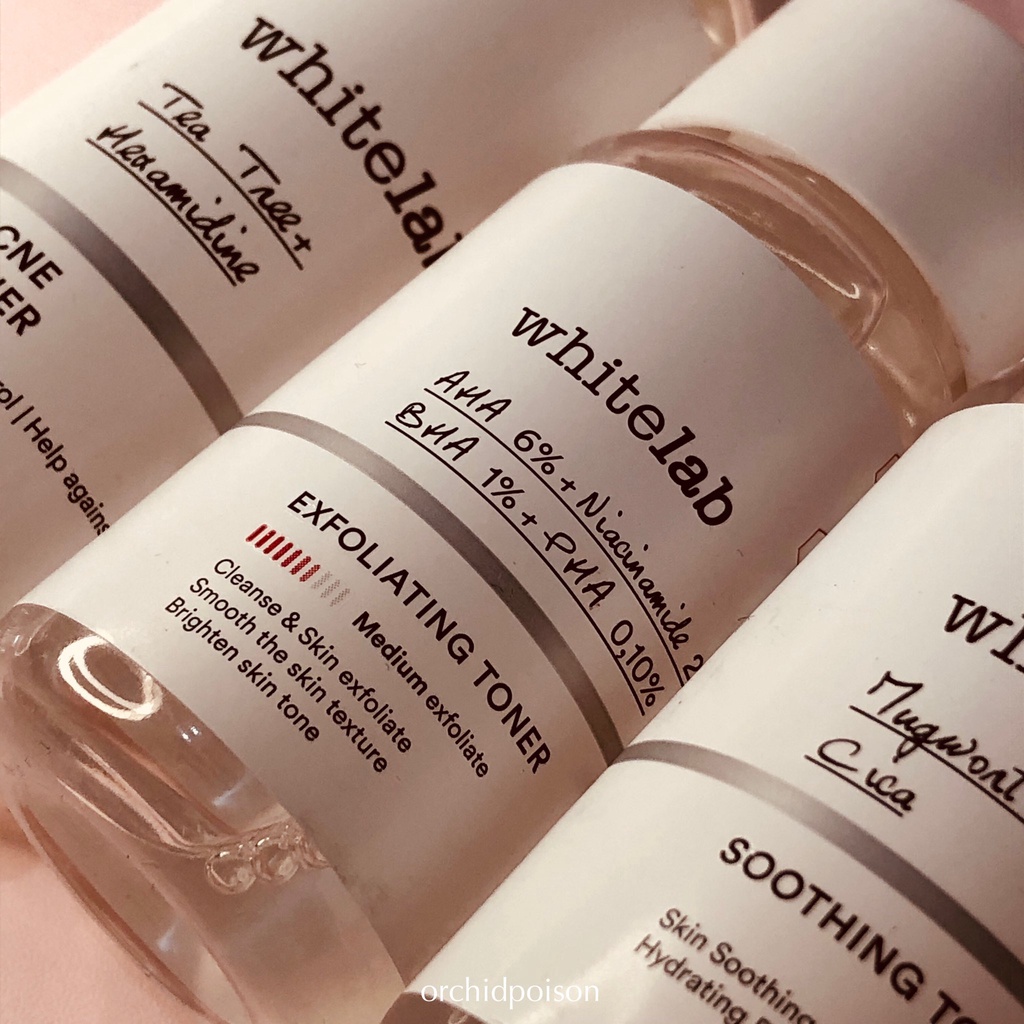 [COD] Whitelab Exfoliating Toner Formulasi Khusus untuk Tingkat Exfoliasi Medium dengan Kandungan Hydroxy Acid untuk Semua Jenis Kulit - BPOM 70 ML