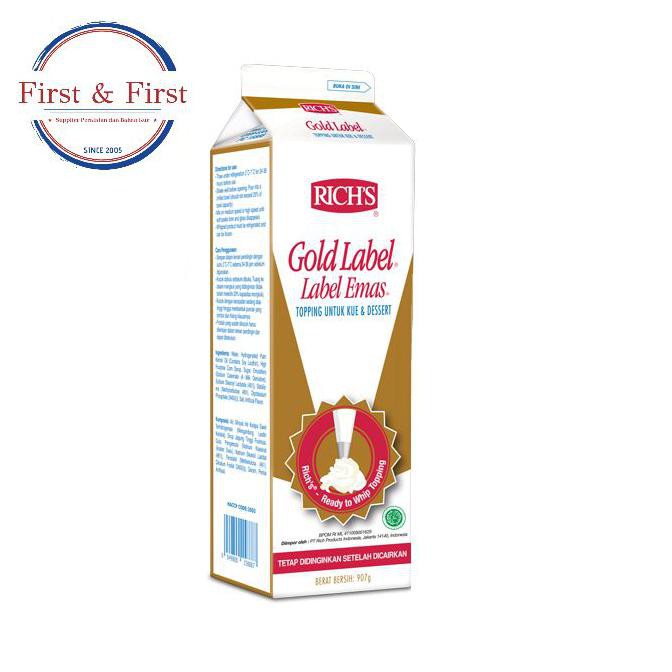 

Khusus Gojek/Grab Rich Gold Label Whipping Cream (1 karton 12pcs)