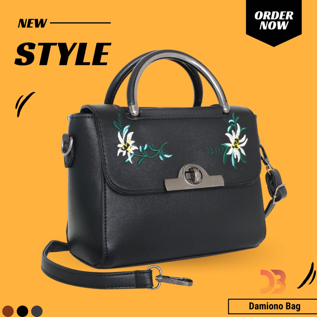 Tas Jinjing Wanita Damiono Warna Hitam Model Kekinian