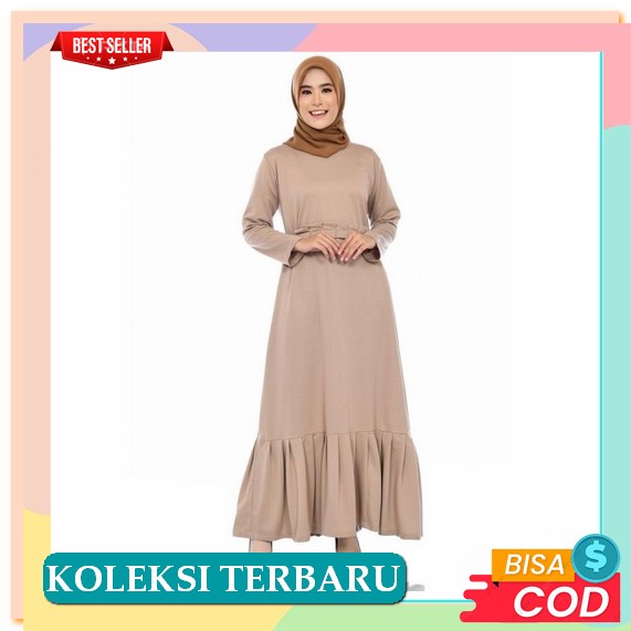 Dress Zaria / Gamis Zaria / Fashion Muslim Wanita / Gamis Wanita Model Baru / Gamis Kondangan Wanita