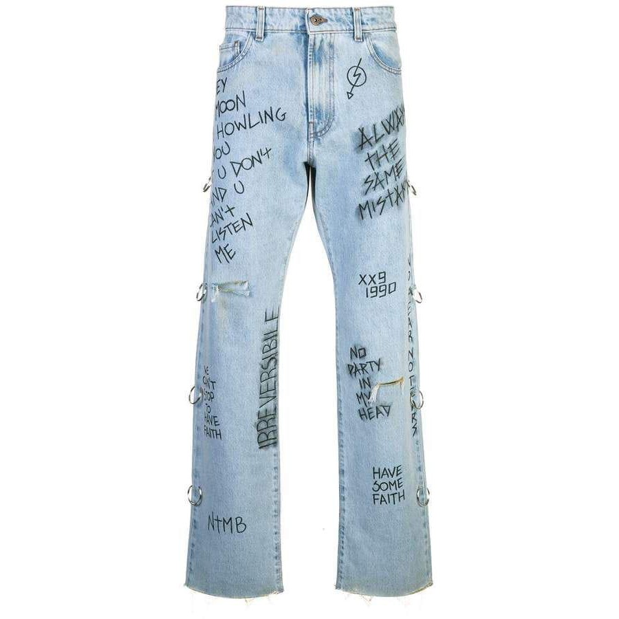 celana jeans lukis boyfriend Hand painting Cewek