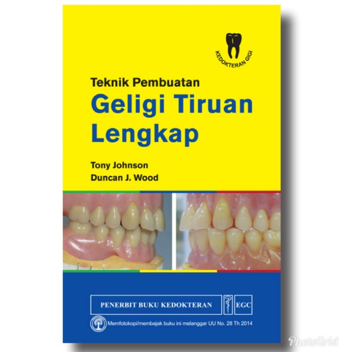 BUKU KEDOKTERAN GIGI Teknik Pembuatan Geligi Tiruan Lengkap, EGC