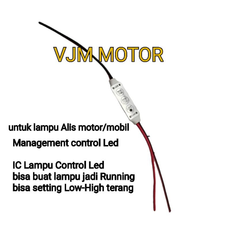 IC SAKRAL Management control LED LAMPU alis Diam menjadi running 1 mode motor/mobil