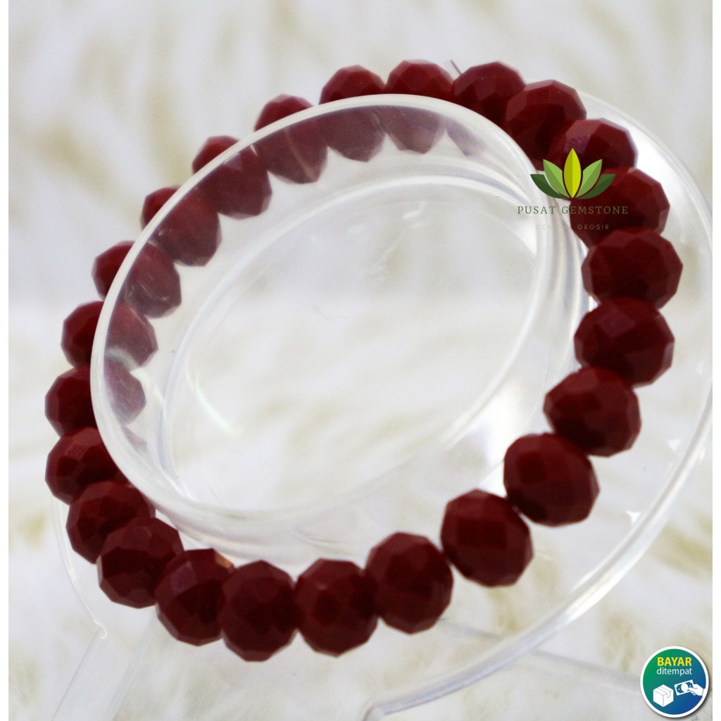 Gelang Batu Kristal Merah Siem