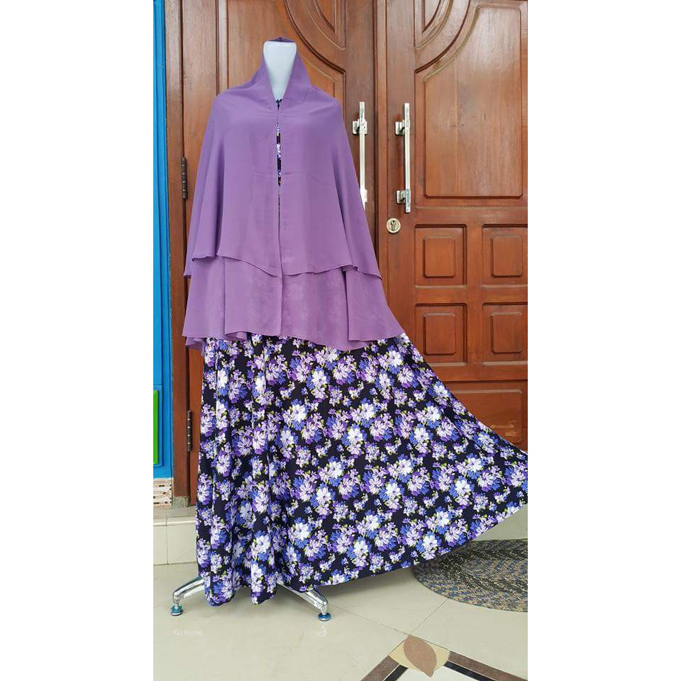 Gamis Motif Bunga Kecil