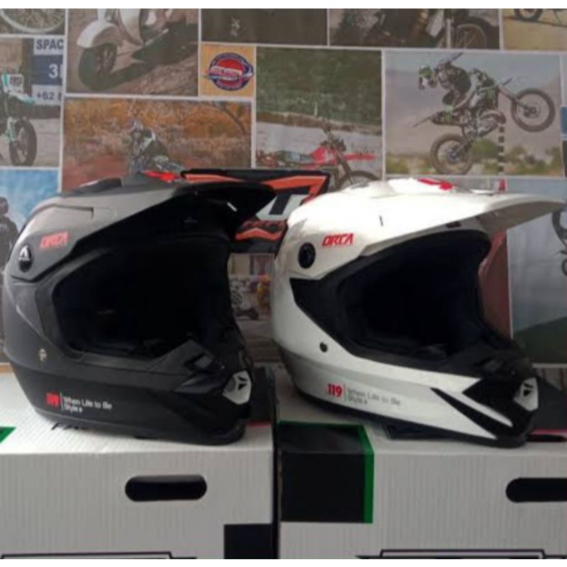 HELM CROSS / TRAIL SUPERMOTO RSV ORCA KSR ONEONENINE 119 ORIGINAL