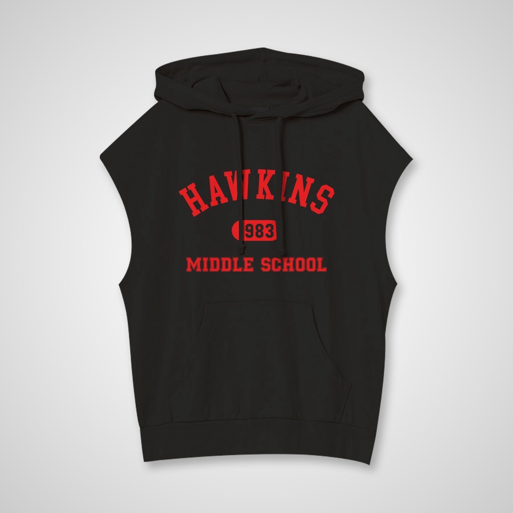 SLEEVELESS HOODIE ROMPI HAWKINS MIDLLE SCHOOL / HOODIE ROMPI UNISEX