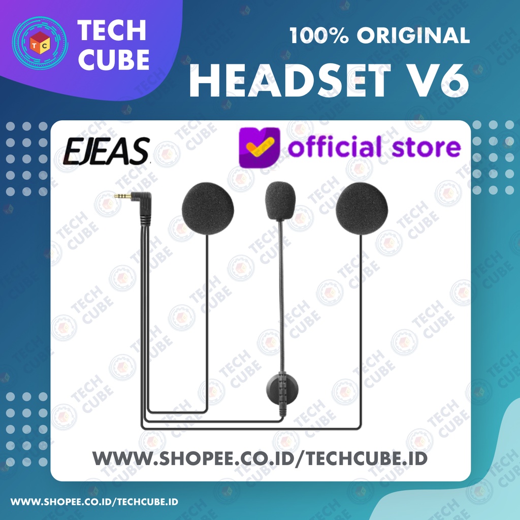 Headset Earpiece Mic Bracket Metal Clip Clamp Kit Penjepit Intercom Helm EJEAS V6 PRO dan V4 PRO