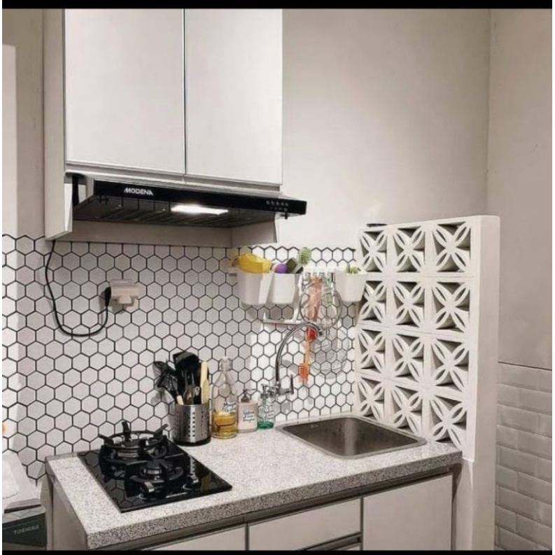 roster beton minimalis/loster putih daun kawung