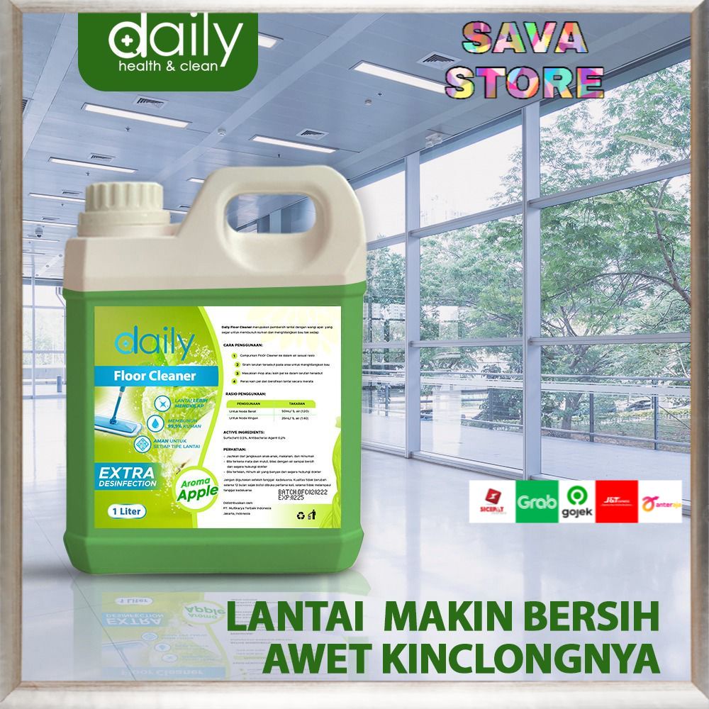 CAIRAN PEMBERSIH LANTAI EXTRA DESINFEKTAN 1 LITER AROMA APEL