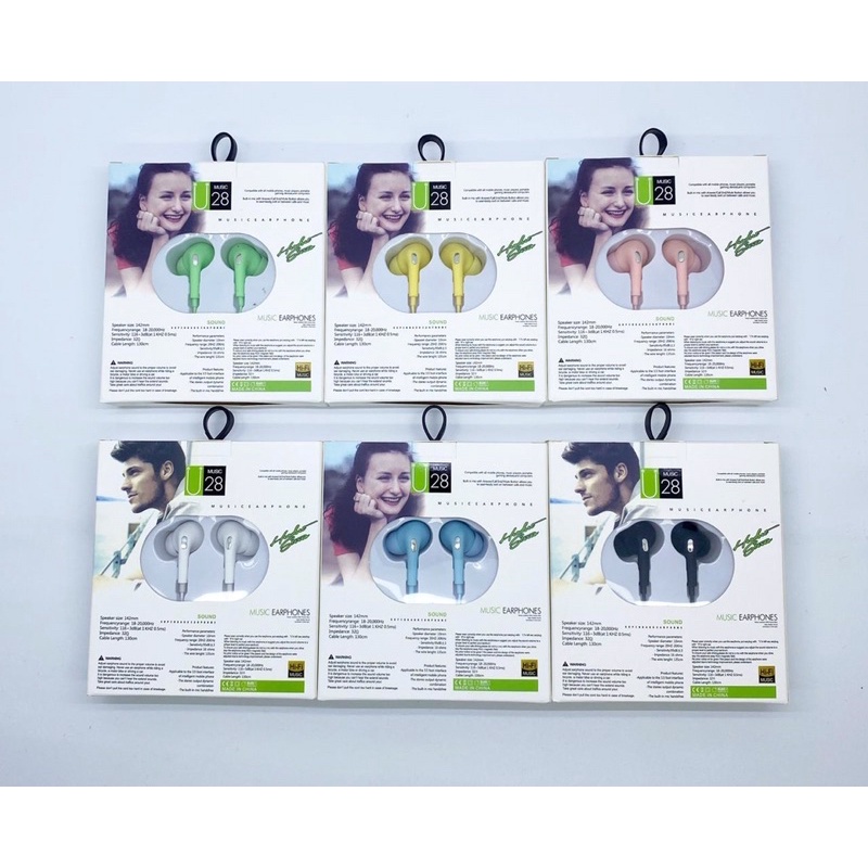 Handfree Headphone headset Hf Macarone inpod U-28